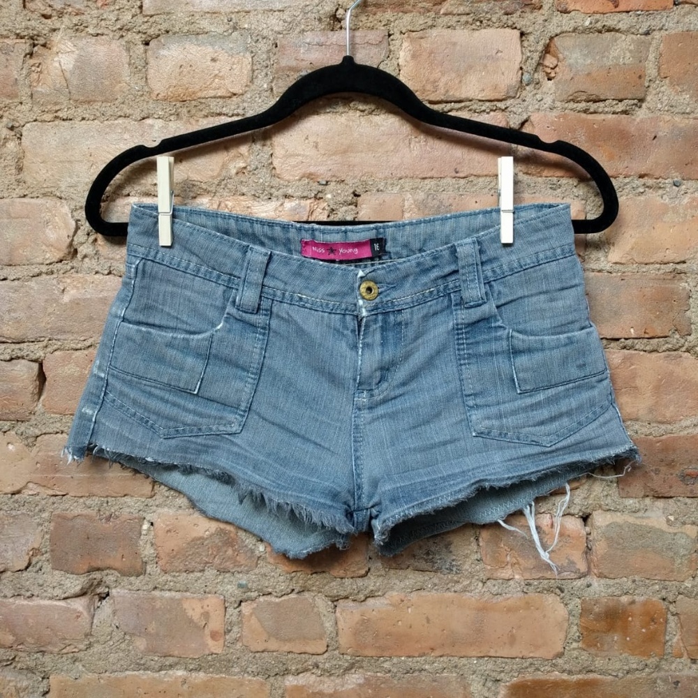 Low Rise Blue Shorts
